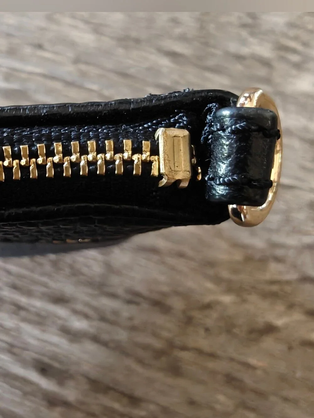Michael Kors Black Leather Wristlet